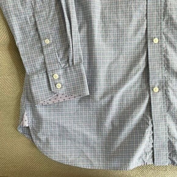 Ted Baker Button Up Plaid Dress Shirt 16 32/33 - Picture 3 of 10